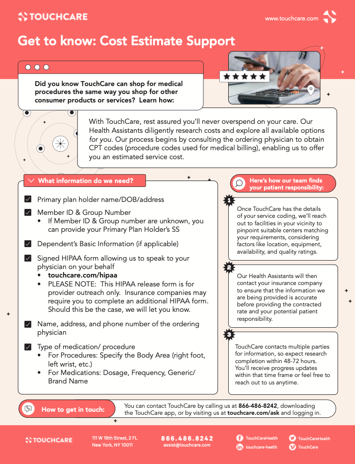 Cost Estimate Support